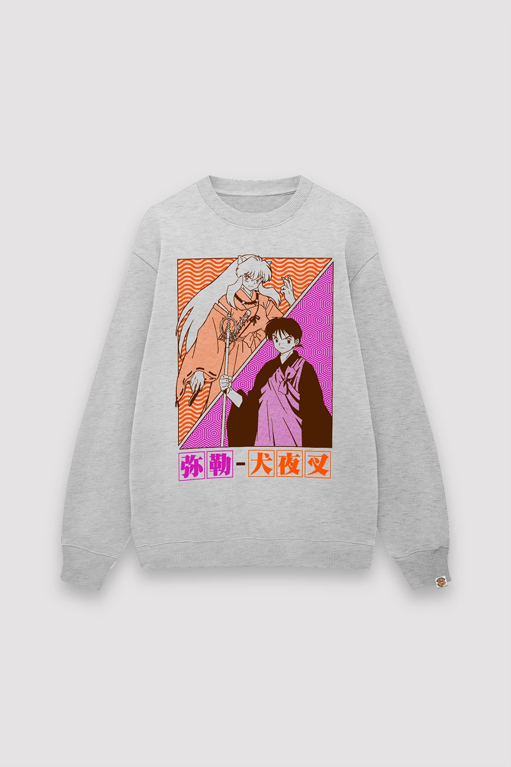 Sweater Gris Inuyasha Y Miroku Unisex
